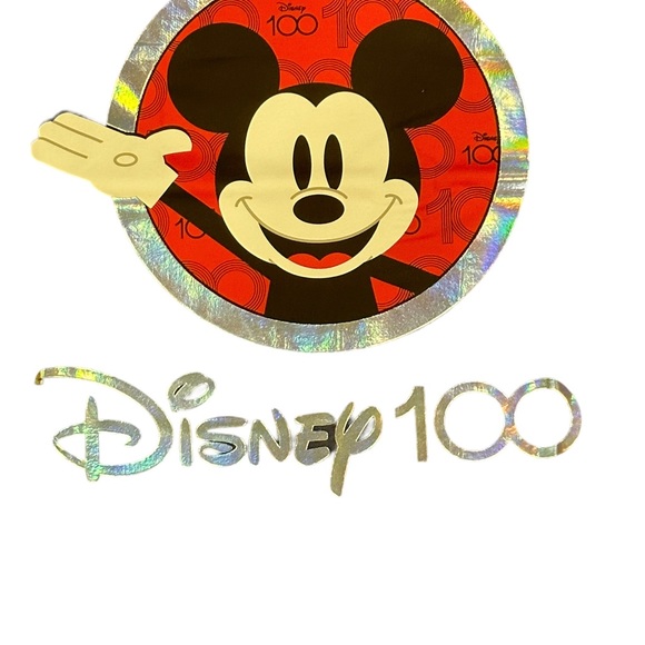 Disney 100th anniversary adult size small 2 sided graphic T-shirt BluishGrey NWT - Picture 9 of 9